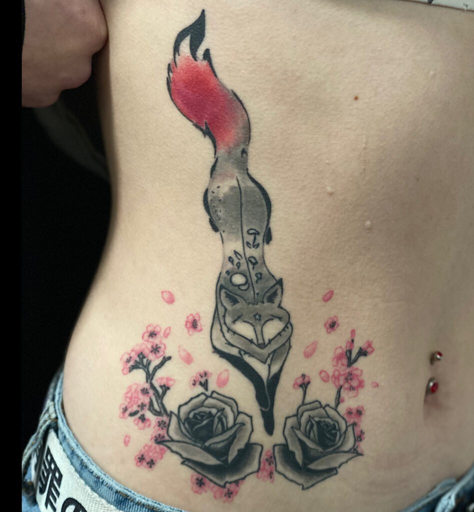 alt="Black & grey realism healed tattoo by Omar Barron, luxury custom tattoo Idaho"