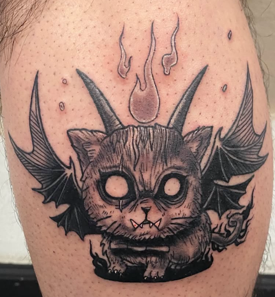 alt="Black & grey realism sleeve tattoo by Omar Barron, luxury custom tattoo Idaho"