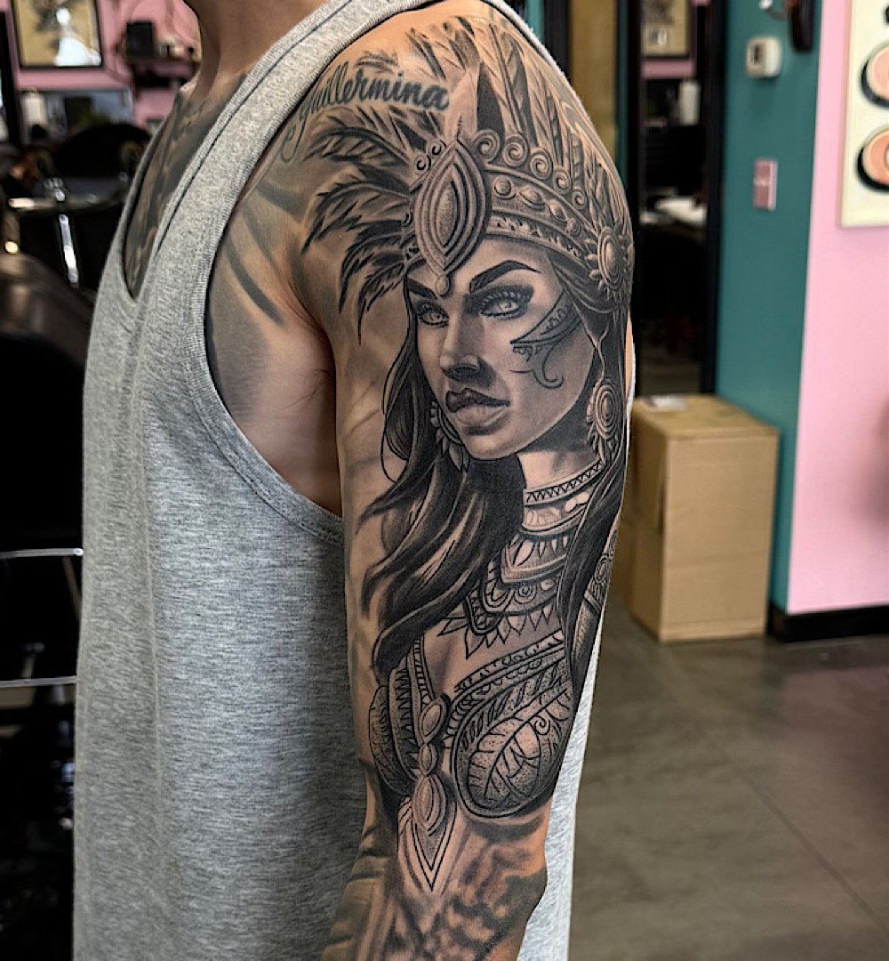 Black and grey realism tattoo by Omar Barron