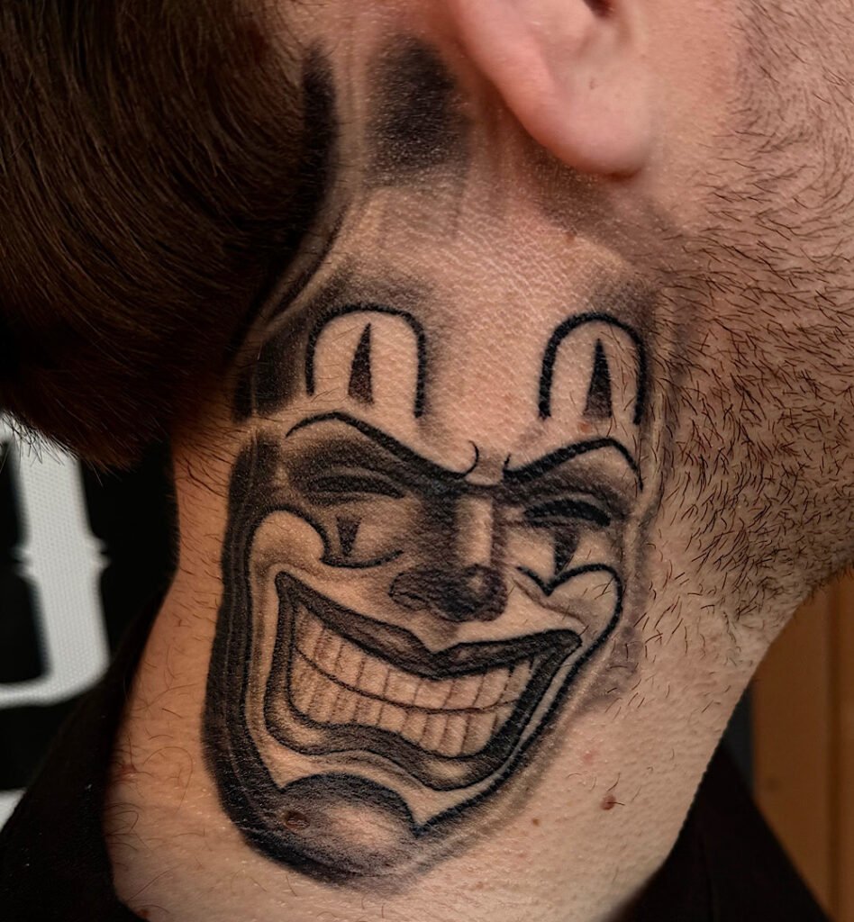 alt="Black & grey realism healed tattoo by Omar Barron, luxury custom tattoo Idaho"