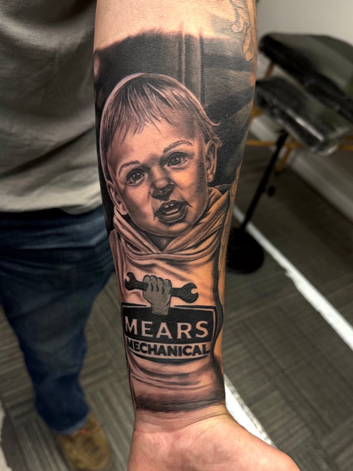 Tatuaje de retrato realizado por Omar Barron